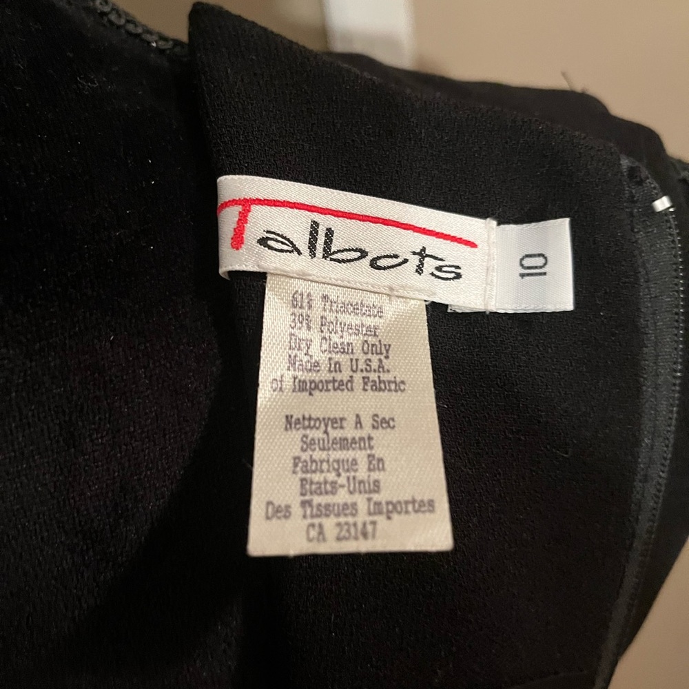 Talbots SIZE 10 Fancy Black Dress NEW $175 Value - Picture 6 of 9